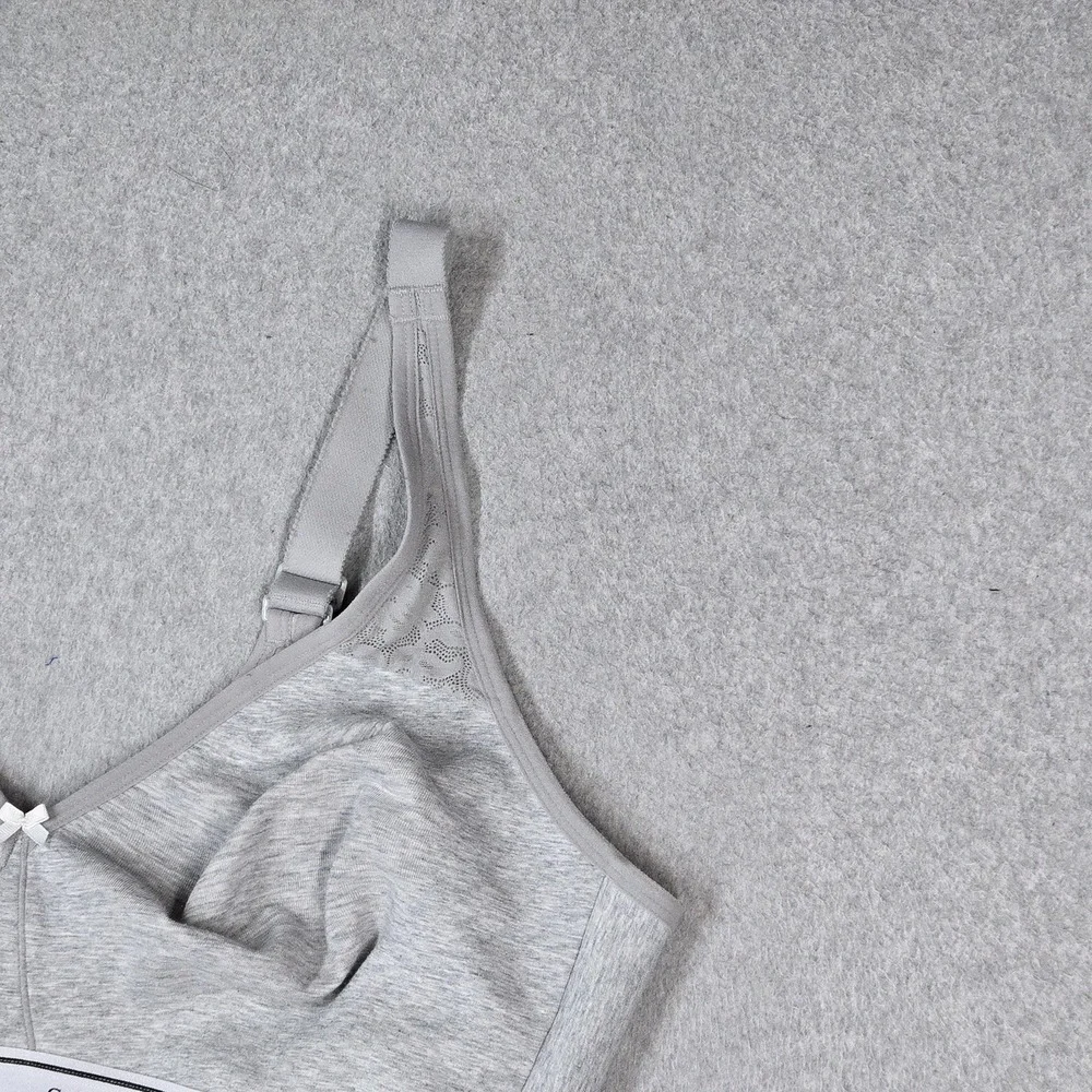Cacique Women Bra 48D Gray Unlined Full Coverage No Wire